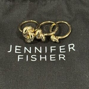 Jennifer Fisher Gold Ring Trio